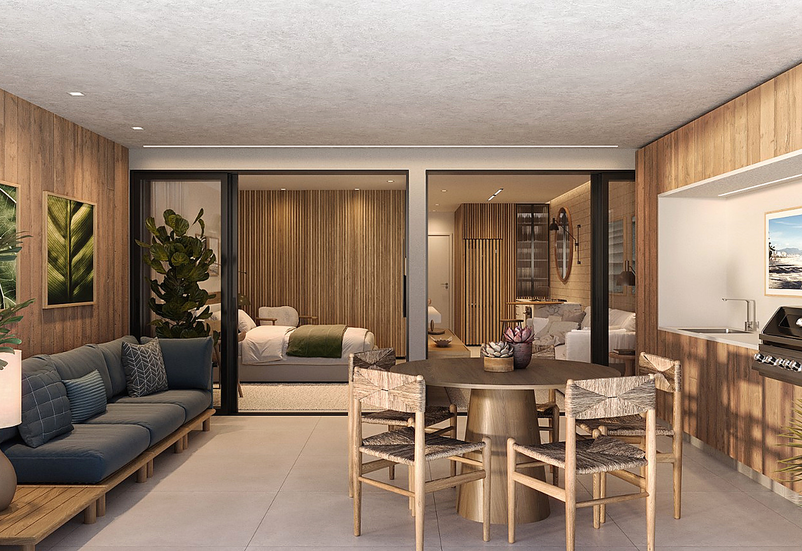 Varanda gourmet de apartamento no lançamento Vista Joá São Conrado